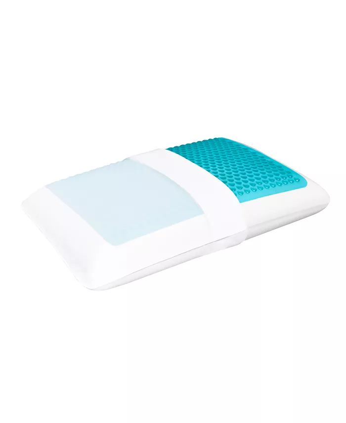 Comfort Revolution Cool Comfort Hydraluxe Standard Pillow， Gel and Custom Contour Open Cell Memory Foam