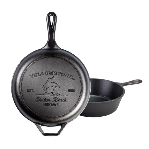 Lodge Yellowstone Seasoned Cast Iron Bucking Bronco Combo Cooker