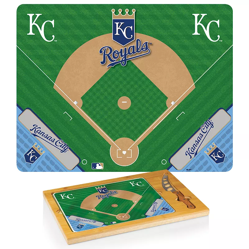 Picnic Time Kansas City Royals Icon Rectangular Cutting Board Gift Set