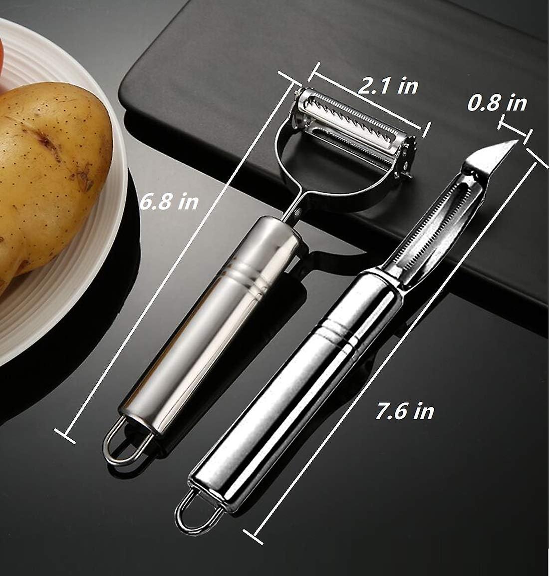 Vegetable Peelers For Kitchen Y-shaped And I-shaped Peeler For Potato， Carrot， Apple， Veggie， Fruit， With Ergonomic Safety And Control Handle