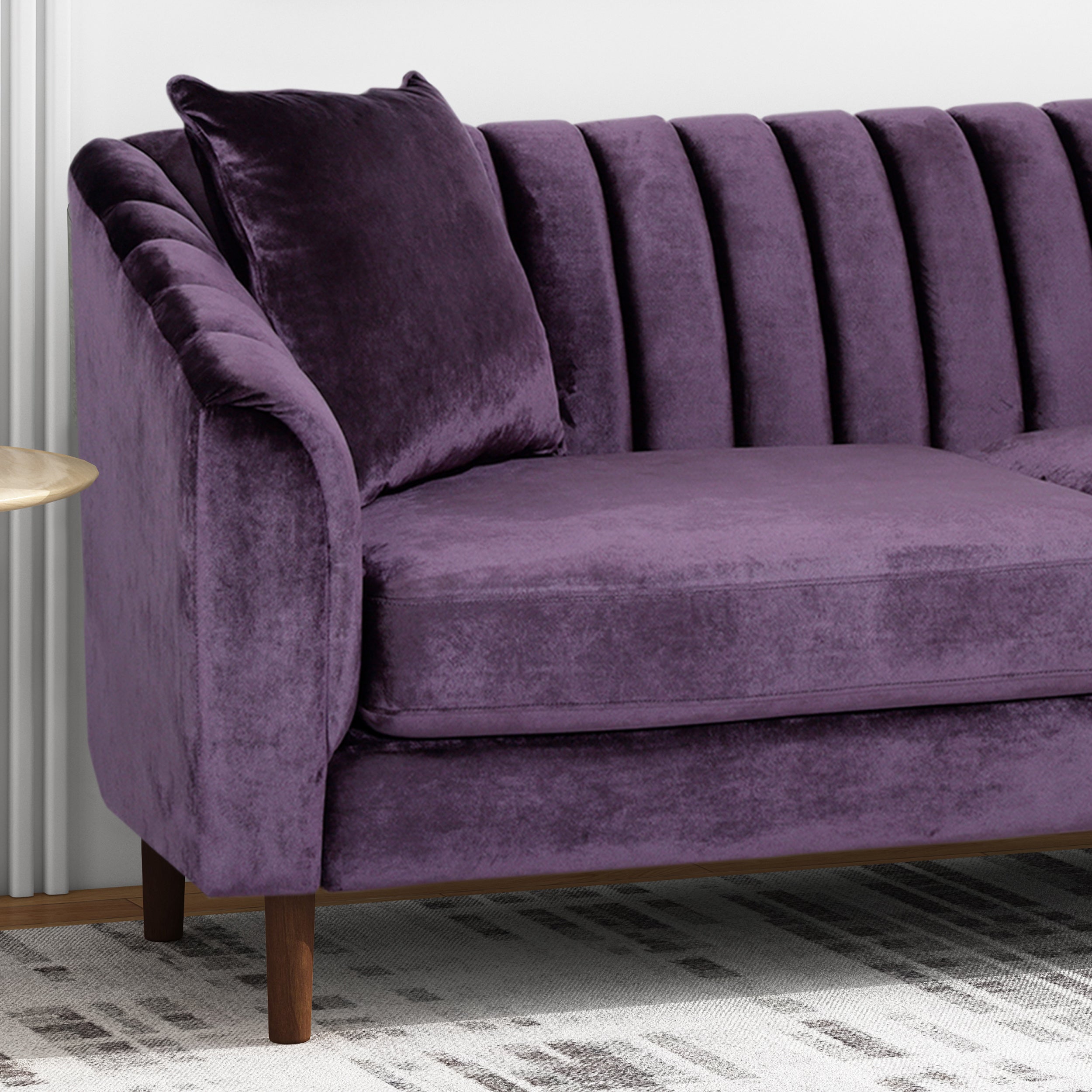 Jeannie Contemporary Velvet 3 Seater Sofa