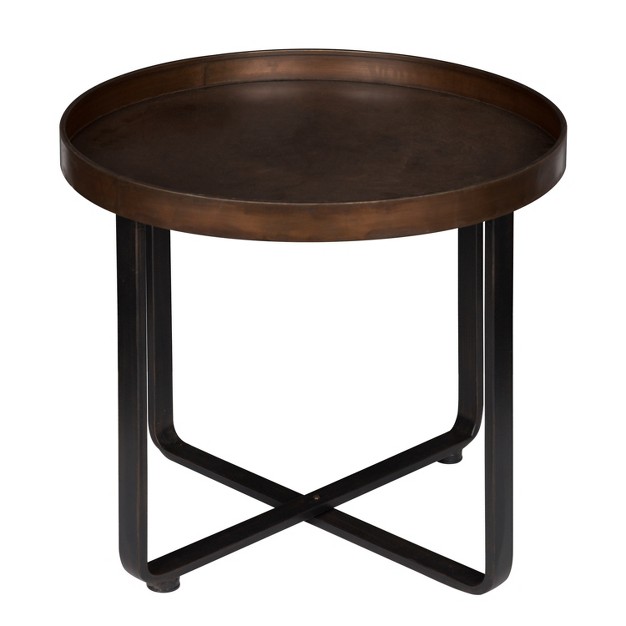 Kate And Laurel Zabel Round Metal End Table