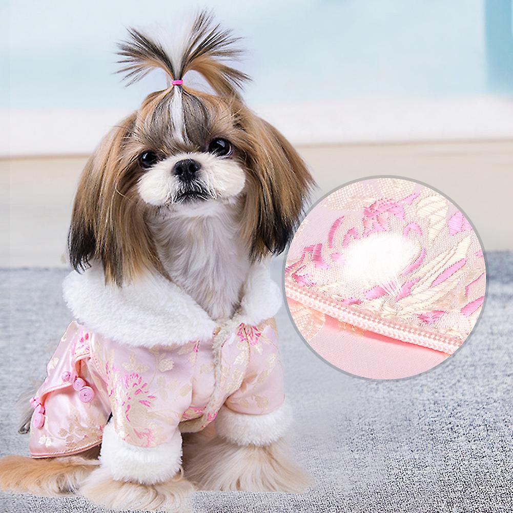 Autumn Winter Cotton Cute Pink Thicken Beautiful Soft Comfortable Pet Clothes Warm Coat Clothing For Dogsl