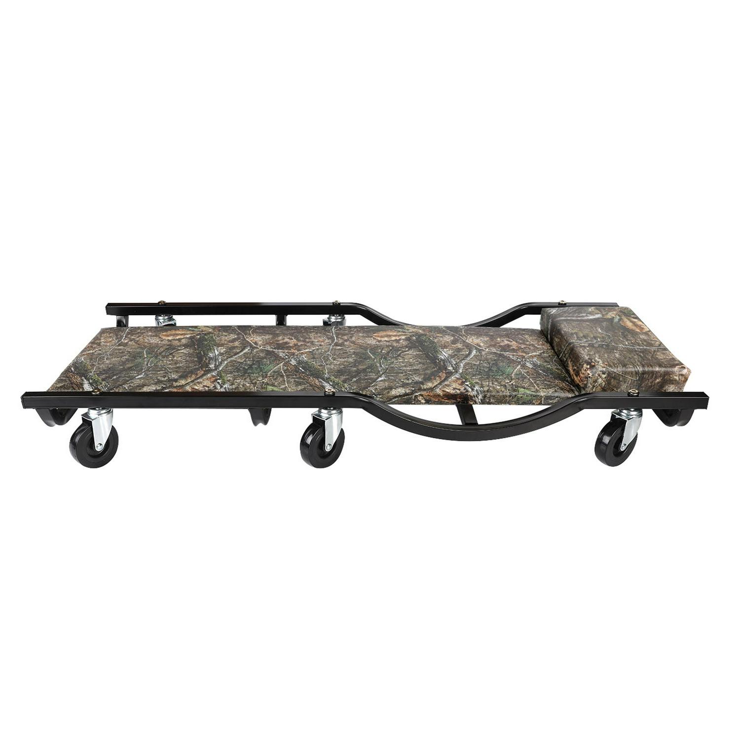 Mossy Oak 40-Inch Padded Rolling Garage Shop Creeper， 400 lb Capacity