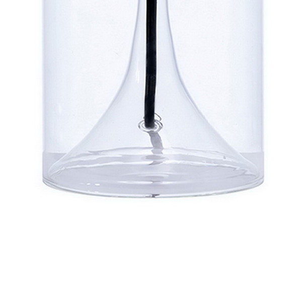 Benjara BM240313 Hurricane Table Lamp with Frosted...