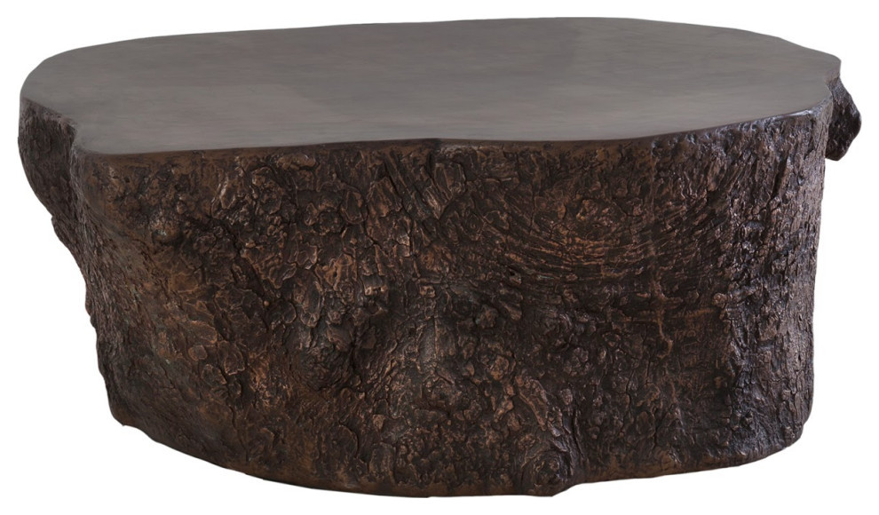 Bark Coffee Table  Bronze   Rustic   Coffee Tables   by HedgeApple  Houzz