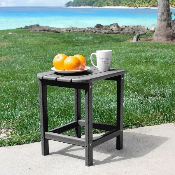 Black Compact HDPE Outdoor Side Table