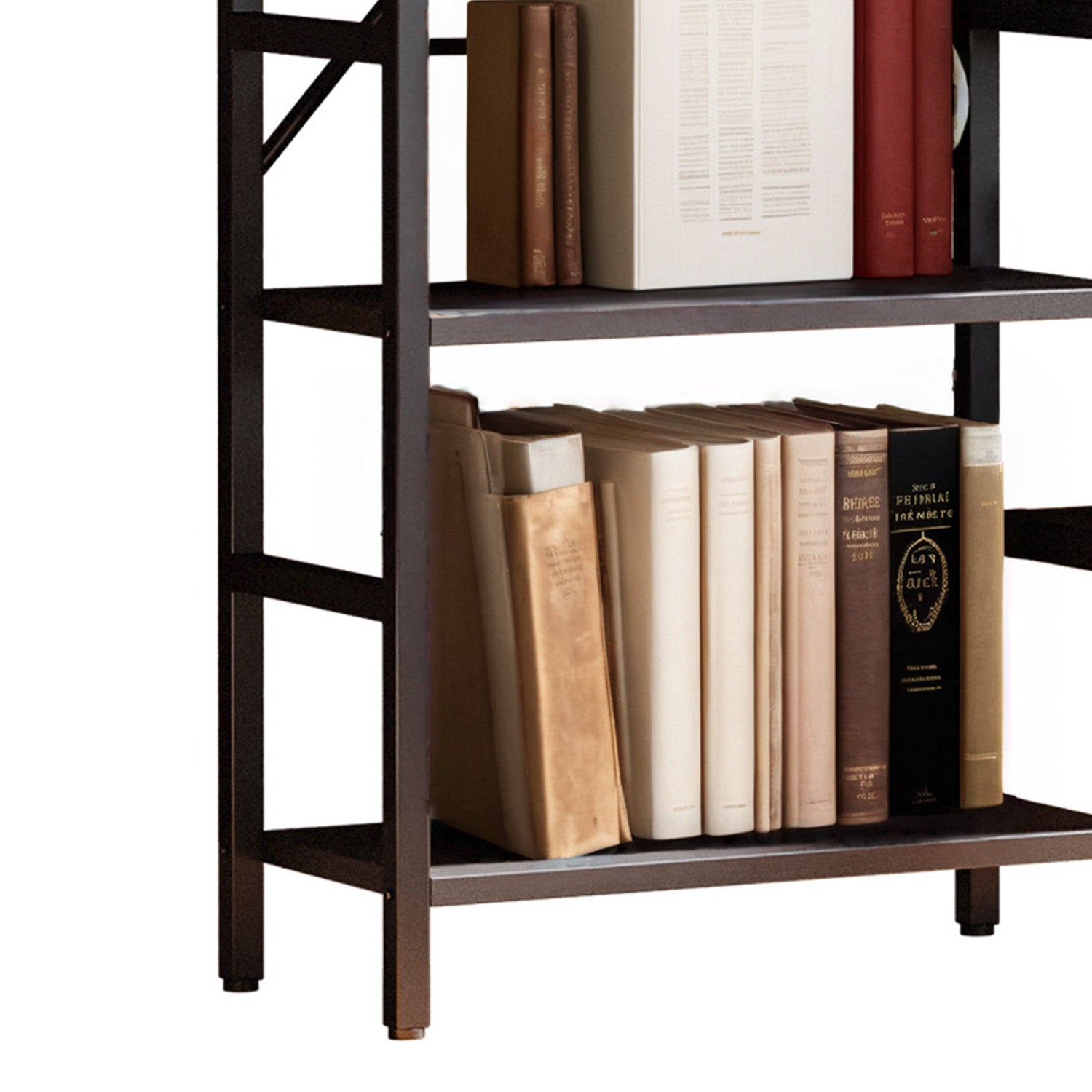 Large Etagere Bookcases Bookshelves 3 Wide 5 Tiers Industrial Bookshelf Open Display Shelves