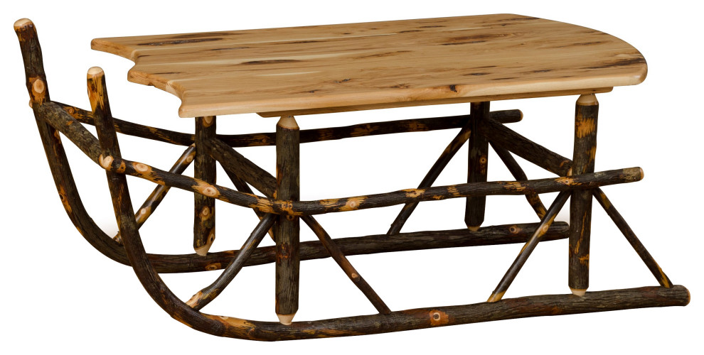 Hickory Log Sleigh Coffee Table   Rustic   Coffee Tables   by Furniture Barn USA  Houzz