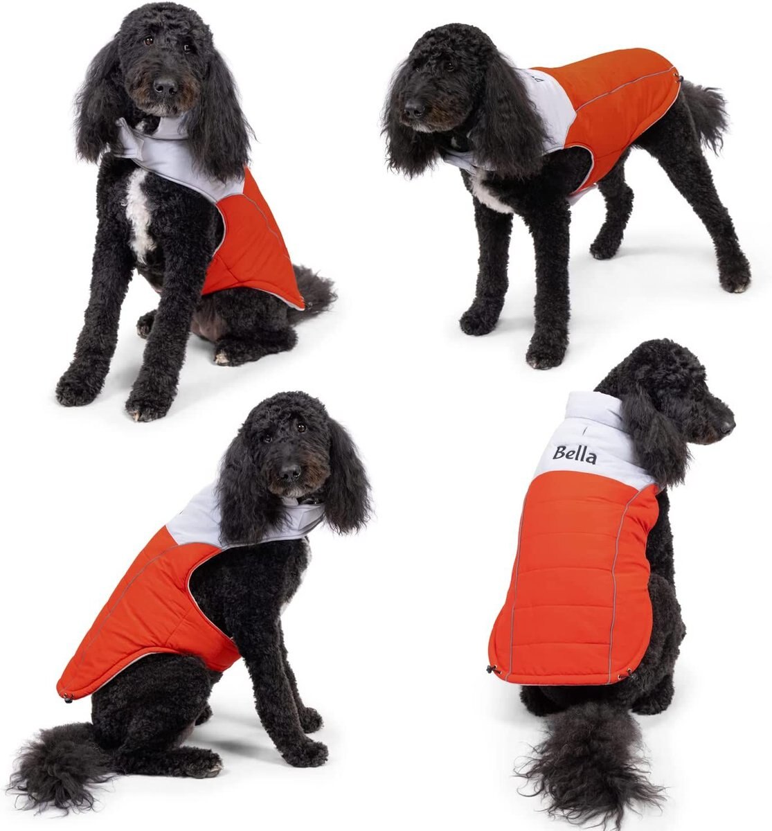 GoTags Winter Puffer Personalized Dog Coat