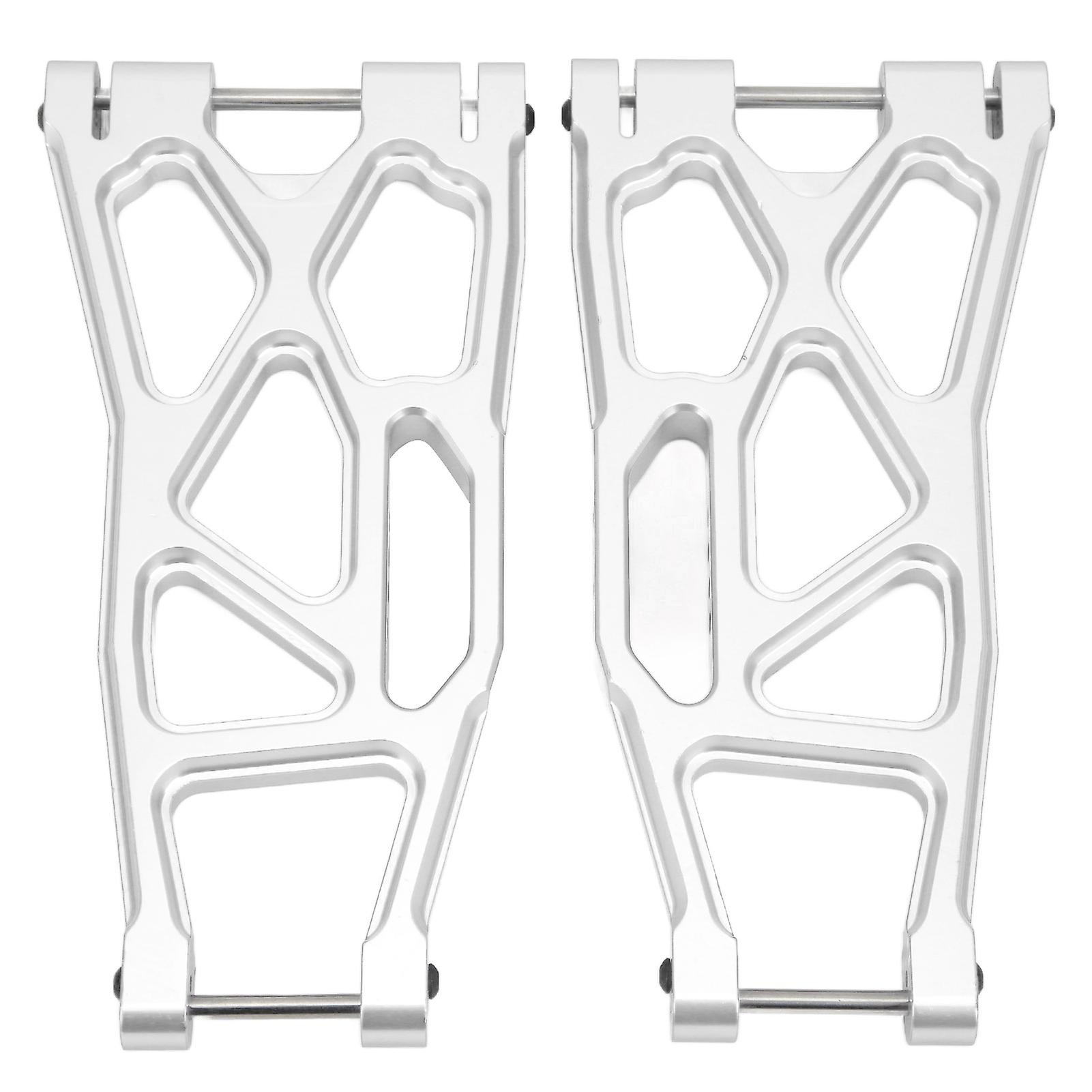 2pcs Rc Metal Front Rear Lower Suspension Arms For Traxxas 1/5 Rc Car Upgrade Partssilver