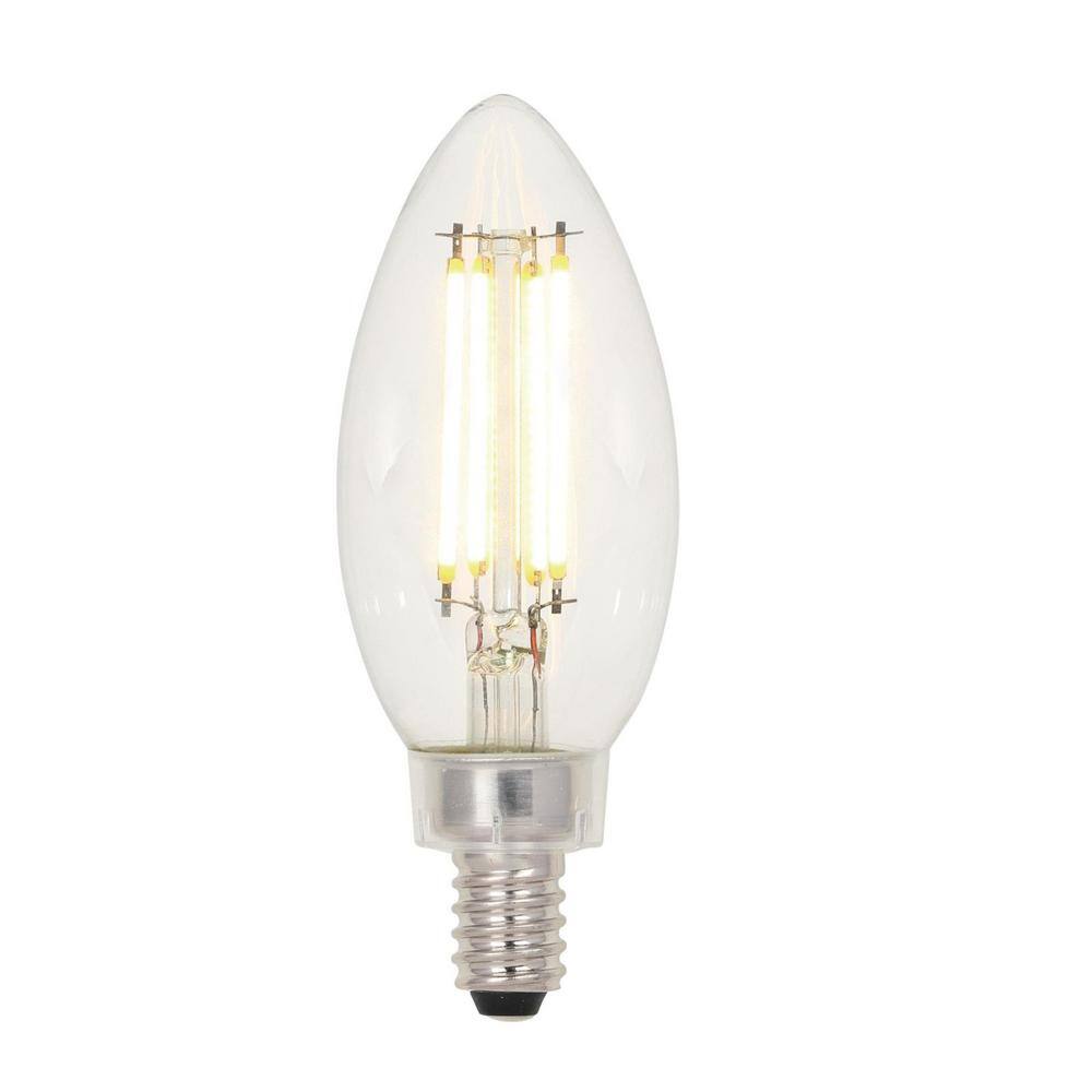 Westinghouse 60-Watt Equivalent B11 Dimmable Clear E12 Edison Filament LED Light Bulb 2700K (6-Pack) 5316820