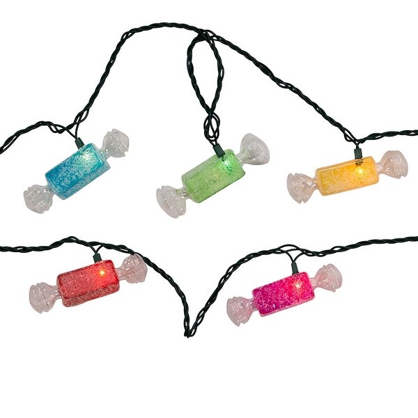 Kurt Adler UL 10Light MultiColor Glitter Candies Light Set