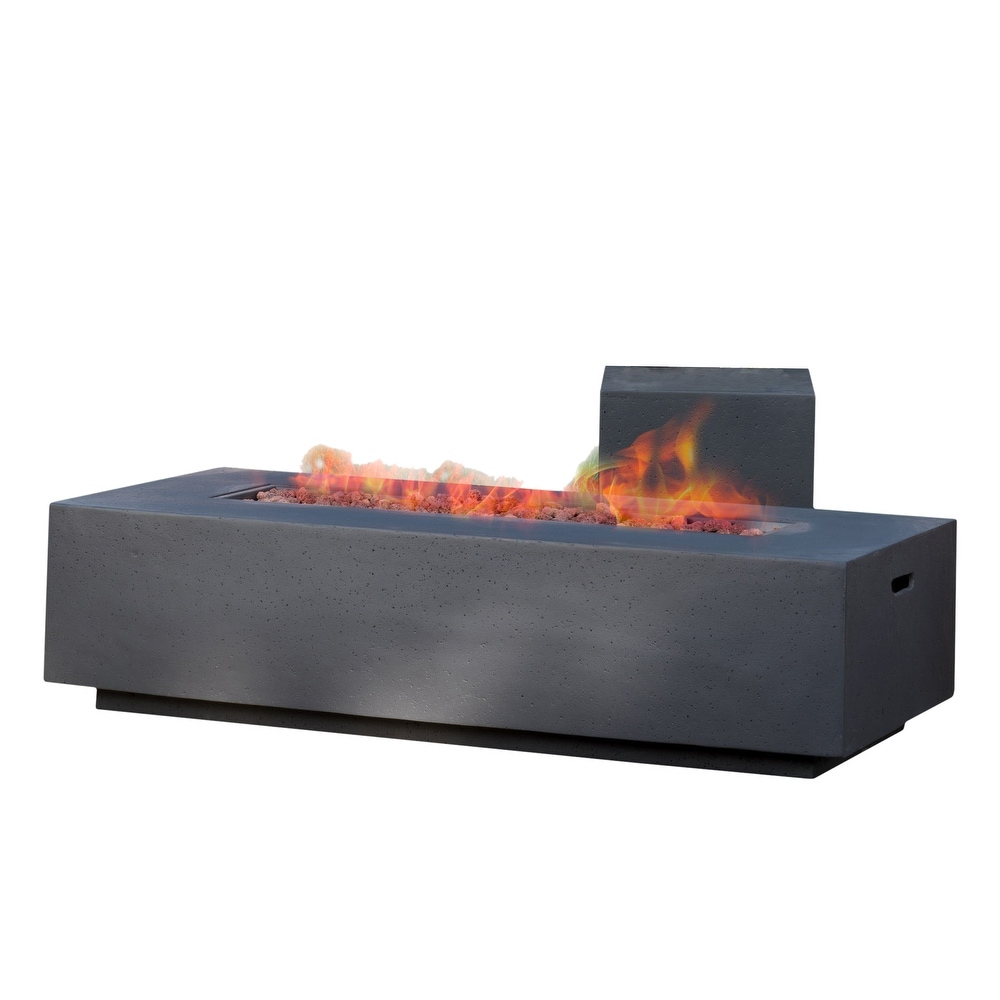 Aidan Outdoor Rectangular Fire Table by Christopher Knight Home