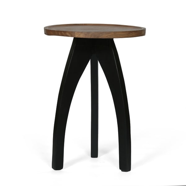 Elwell Mango Wood Handcrafted Side Table by Christopher Knight Home