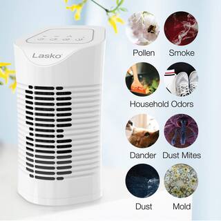 Lasko Desktop Air Purifier with 3-Stage Air Cleaning System HF11200