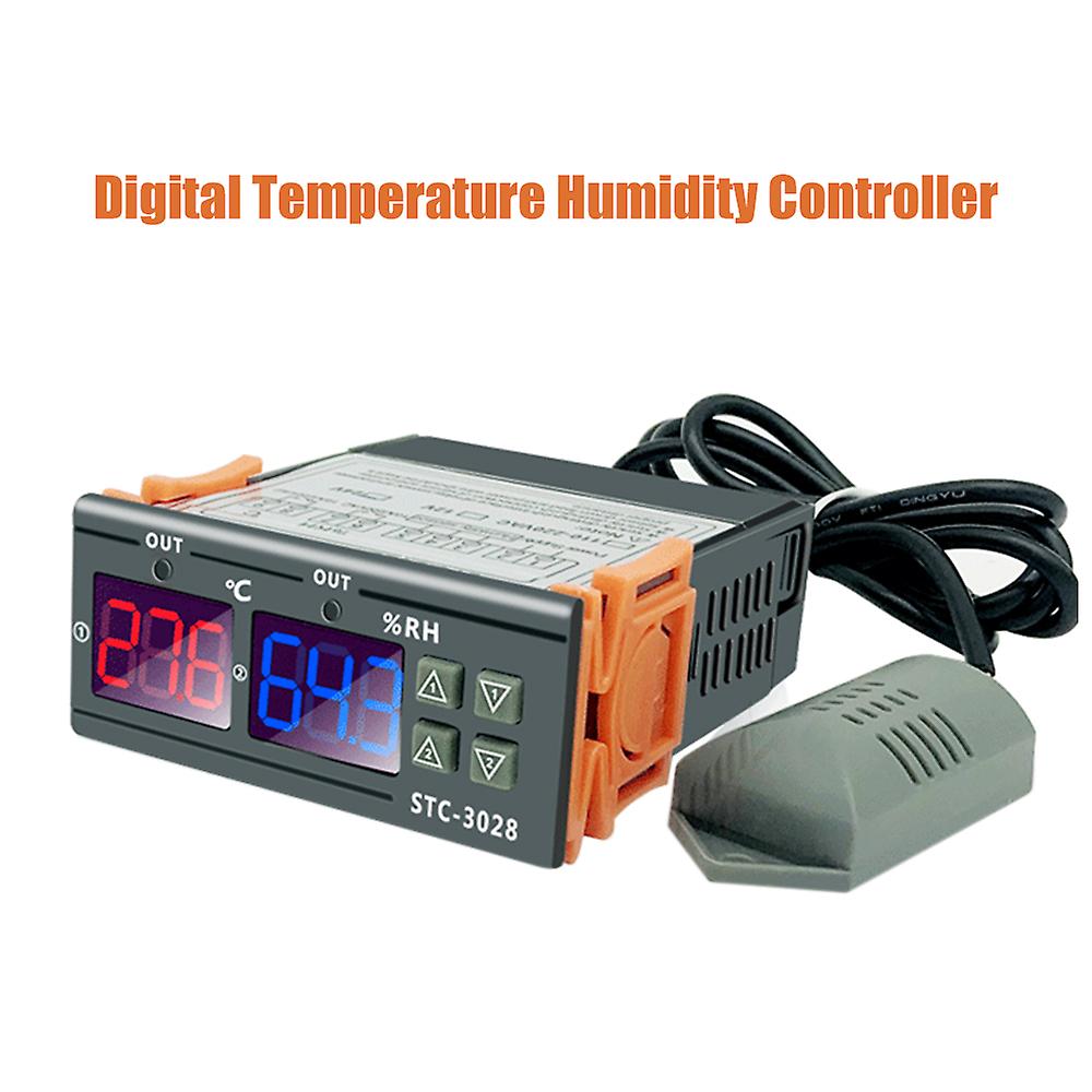 Stc-3028 Digital Temperature Humidity Controller Meter Intelligent Thermostat Humidistat Thermometer Hygrometer For Freezer Fridge Hatching