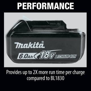 Makita 18V LXT Lithium-Ion 6.0 Ah Battery BL1860B