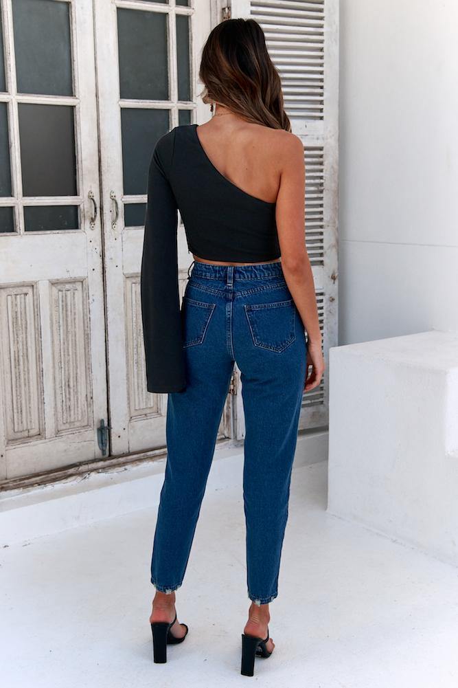 Heather High Waisted Jeans Blue