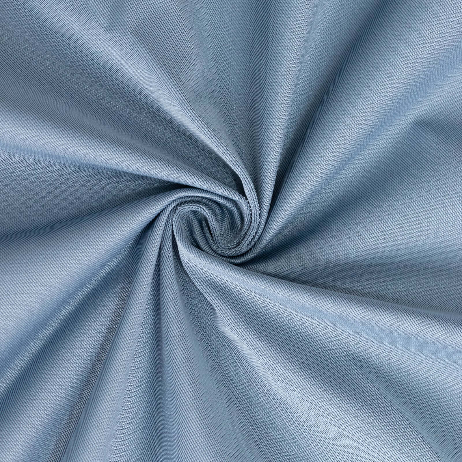 Dusty Blue Premium Scuba Round Tablecloth, Wrinkle Free Polyester Seamless Tablecloth 120