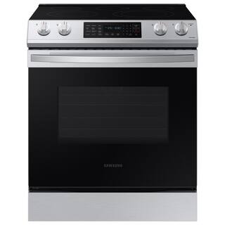  30 in. 6.3 cu. ft. Slide-In Electric Convection Range Oven in Fingerprint Resistant Stainless Steel NE63T8311SS