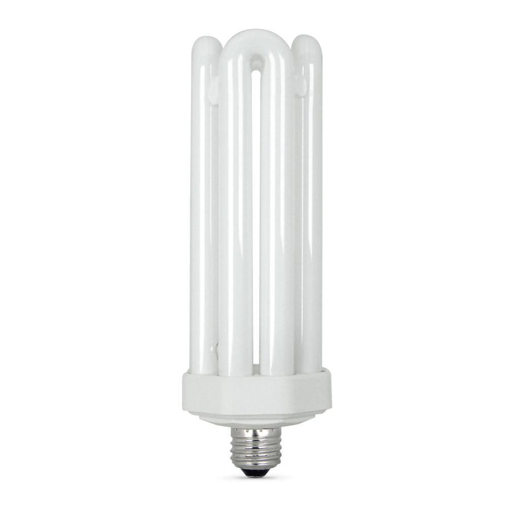 Feit Electric 300-Watt Equivalent CFLNI Quad Tube E26 Base with Mogul Base Adapter Non-Dimmable CFL Light Bulb Daylight 6500K PLF6565G2