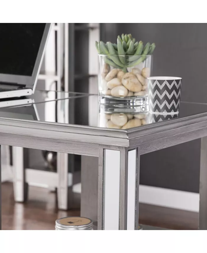 Southern Enterprises Worti Mirrored Desk Glam Style