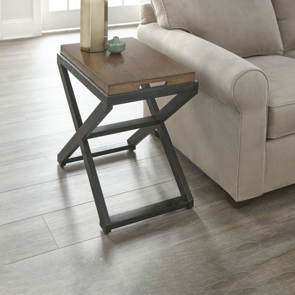 Topeka Chairside Table   Industrial   Side Tables And End Tables   by Steve Silver  Houzz