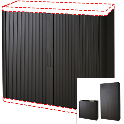 Paperflow Door Kit with Cabinet Sides for easyOffice 41 and 80 Black Storage Cabinet Top， Back Base and Shelves (366014192357)