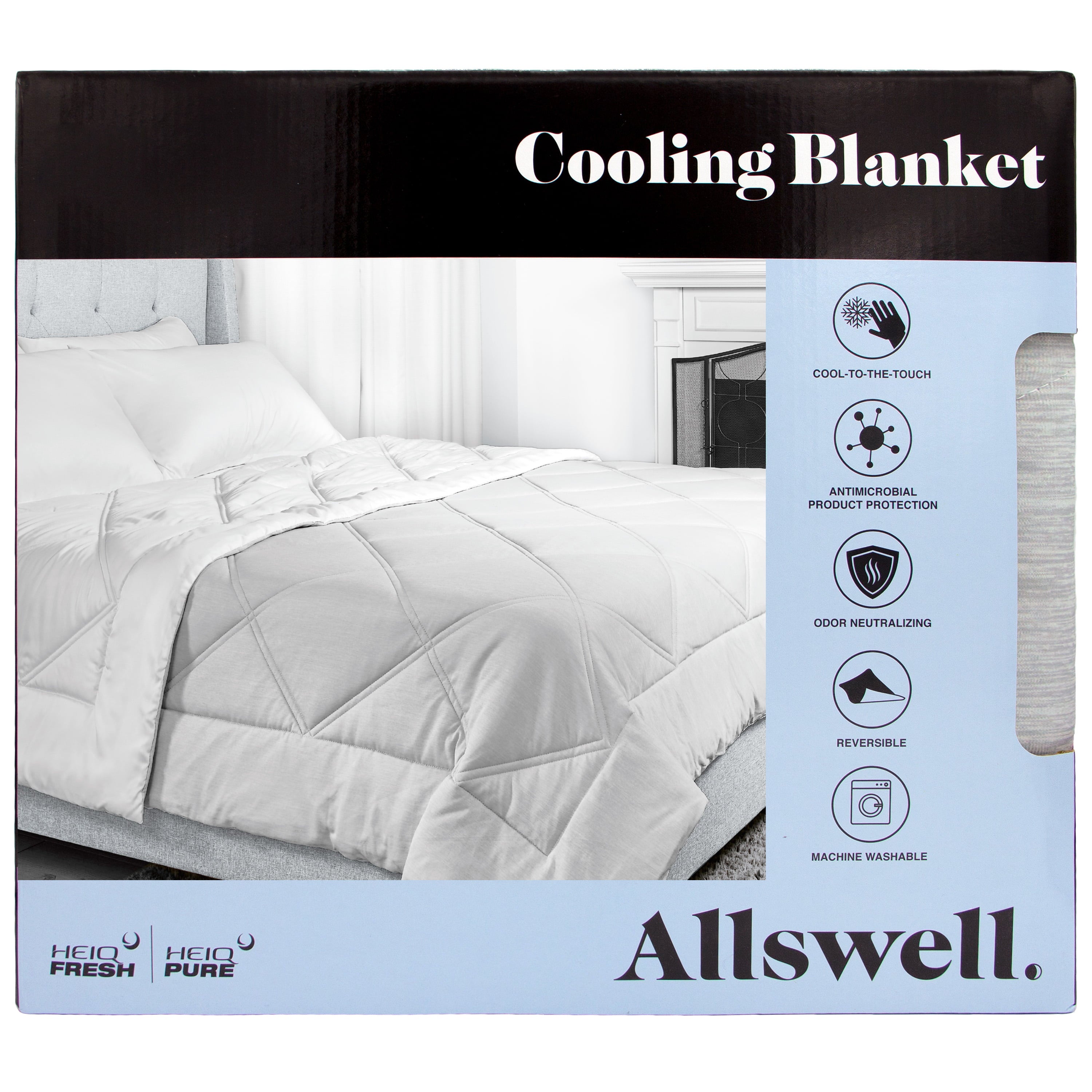 Allswell Reversible Cooling Blanket， Twin， Tencel® Cooling Fabric