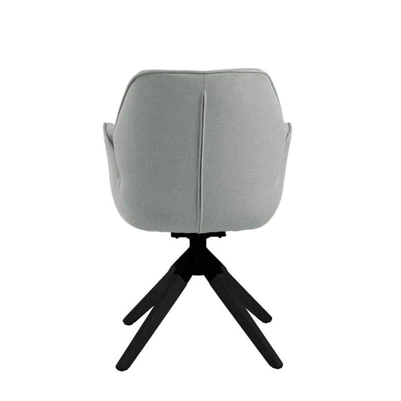 Arden Swivel Dining Chair - Grey & Black