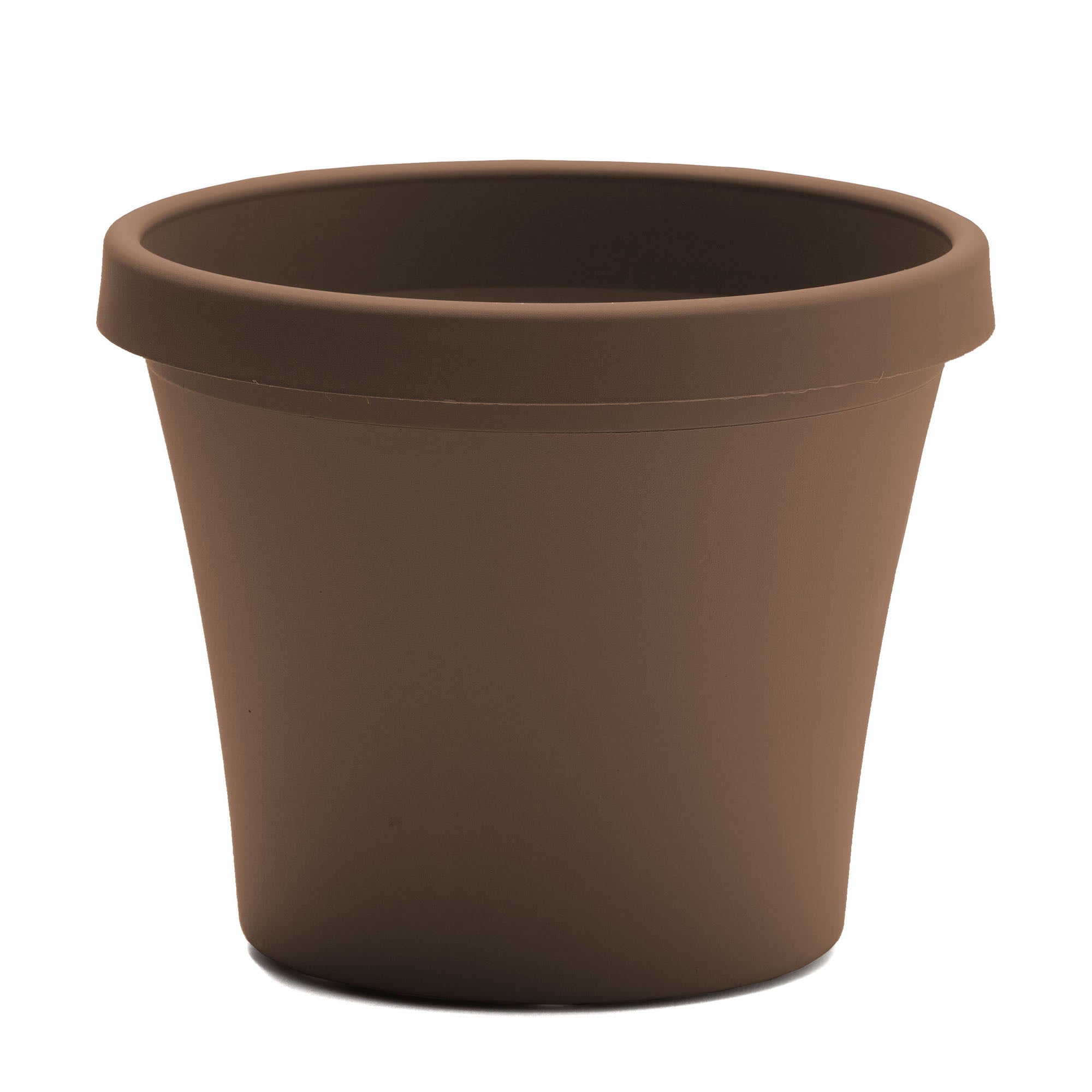 Bloem Terra Pot Round Planter: 24" - Chocolate - Matte Finish, Durable Resin, Traditional Style Pot, For Indoor and Outdoor Use, Gardening, 16 Gallon Capacity, Saucer Not Included