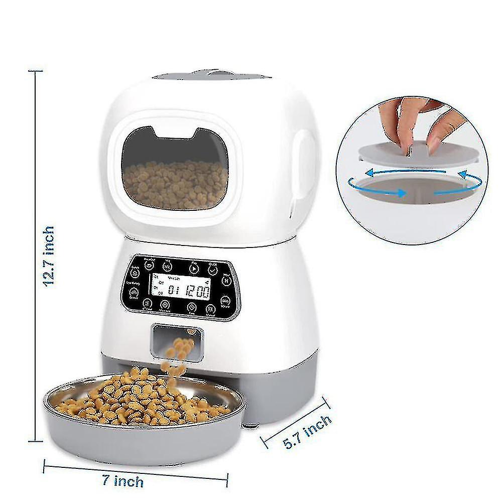 3.5l Automatic Pet Feeder Intelligent Cat Food Dispenser Dog Timer Stainless Steel Bowl Auto Dog Cat Pet Food Supplies