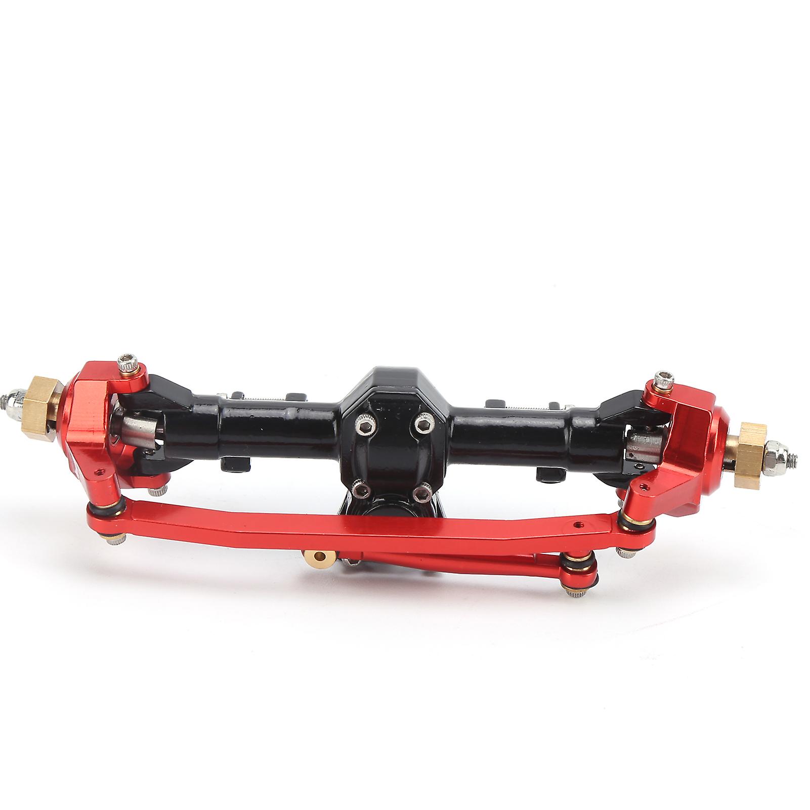 Rc Metal Complete Front Axle Shaft Assembly For Axial Scx24 90081 1/24 Rc Car Upgrade Partsblack Red