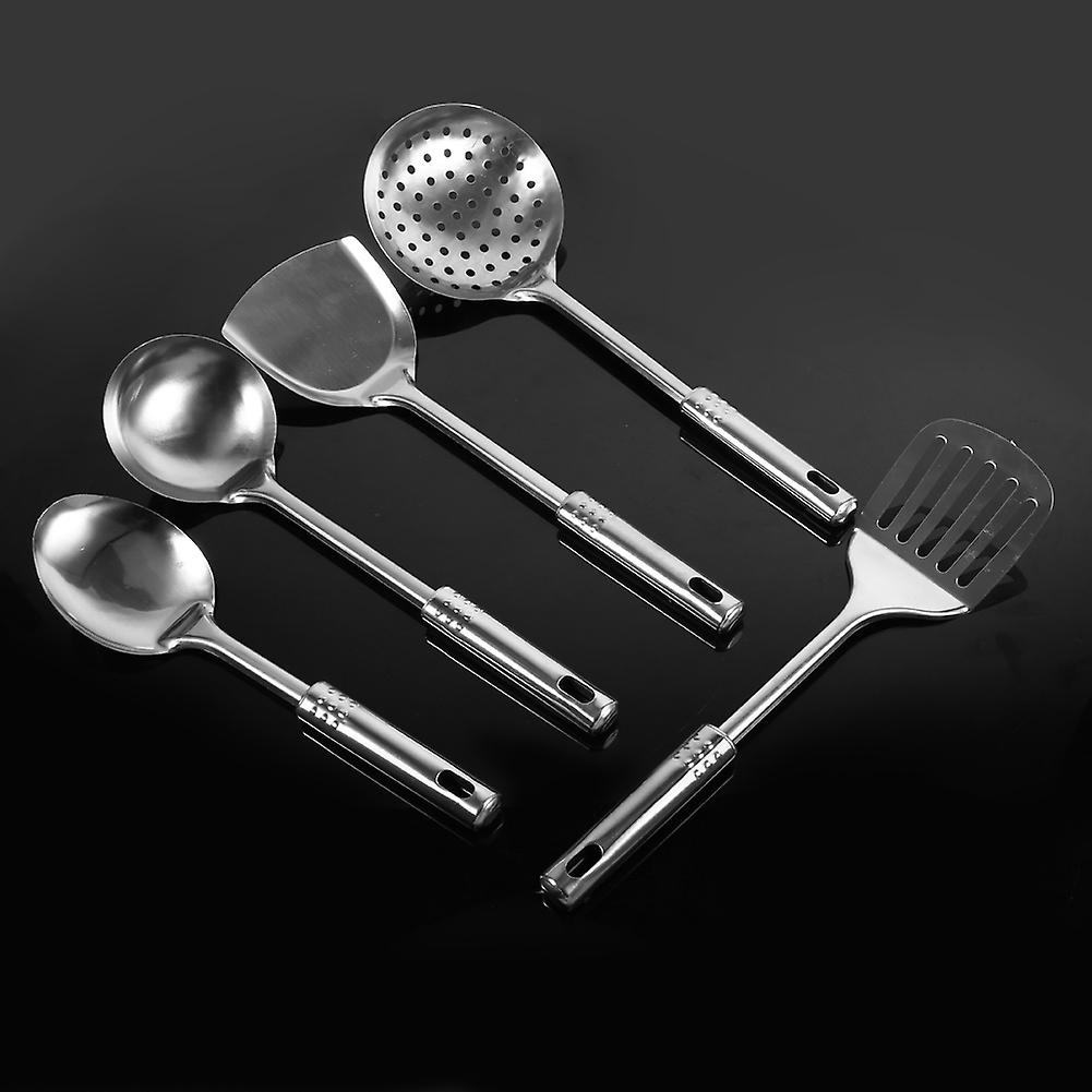 5Pcs Multi functional Kitchen Utensil Set Stainless Steel Spoons Shovel Spatula Cooking Tools