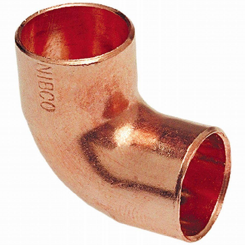 Everbilt 12 in. x 12 in. Copper 90-Degree Cup x Cup Elbow (10-Pack) CP607HD12