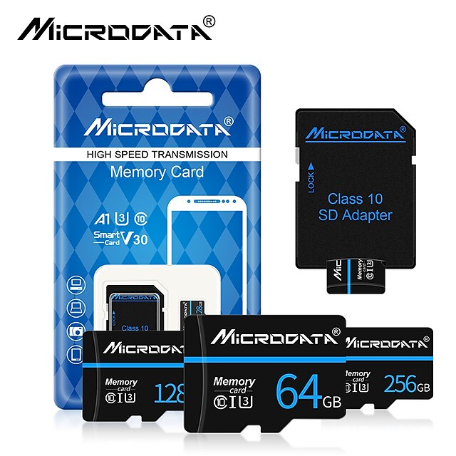 Micro SD Card U3 V30 256GB 128GB SDXC Flash Memory Card C10 U3 4K HD cartao de Memoria Micro SD TF Card With SD Adapter