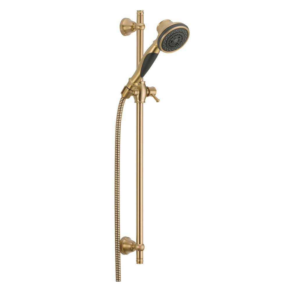 Delta 3-Spray Patterns Wall Mount Handheld Shower Head 1.75 GPM in Champagne Bronze 53021-CZ-PK