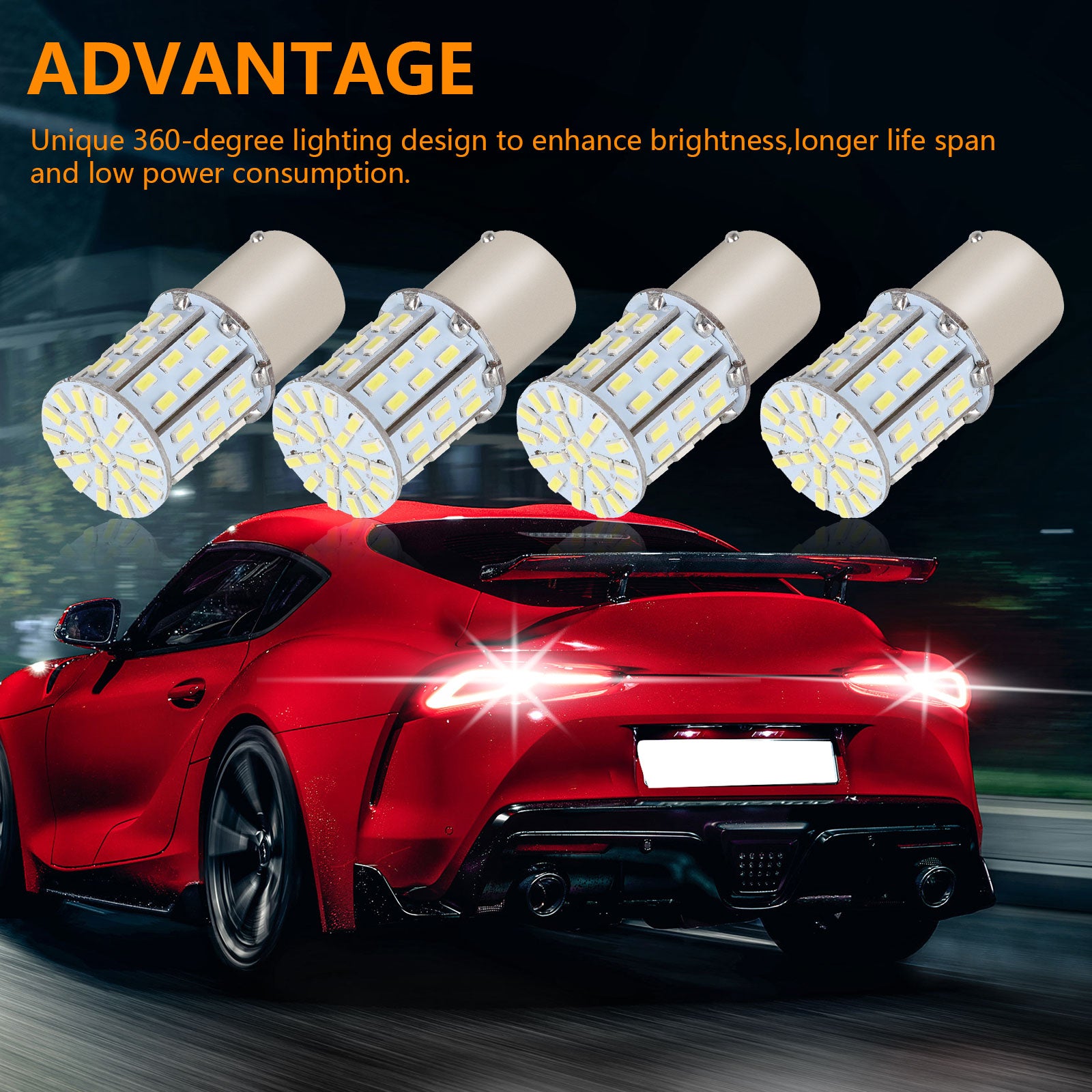 10/20pcs 1156 LED Light Bulbs， TSV Super Bright 3014 64SMD 6000K White Replacement Backup Reverse Tail RV Interior Lights， Car Stop Turn Signal Lights， 1141 1093 1073 BA15S LED Bulbs