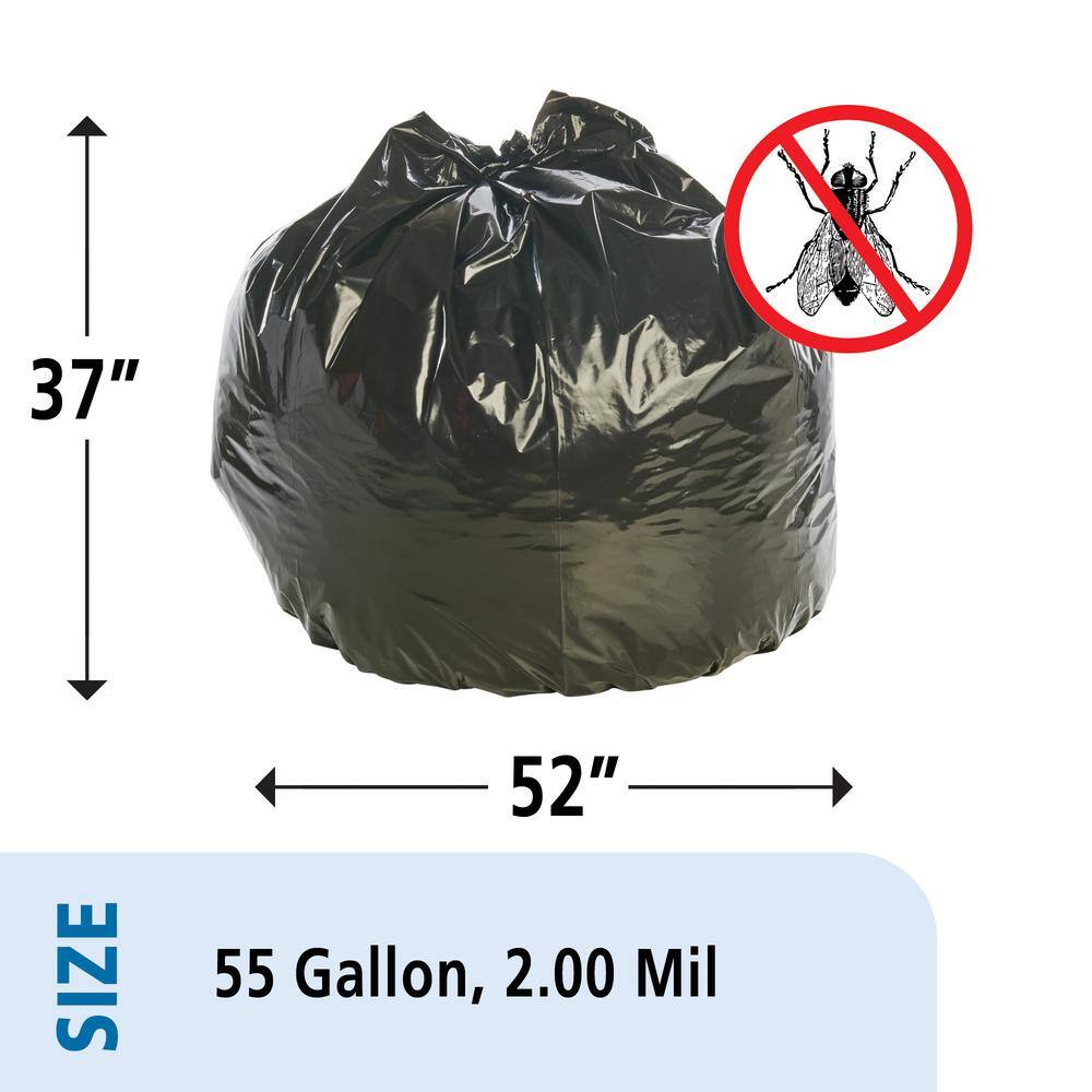 Stout 55 Gal. Insect Repellent Trash Bags (65 Per Box) STOP3752K20