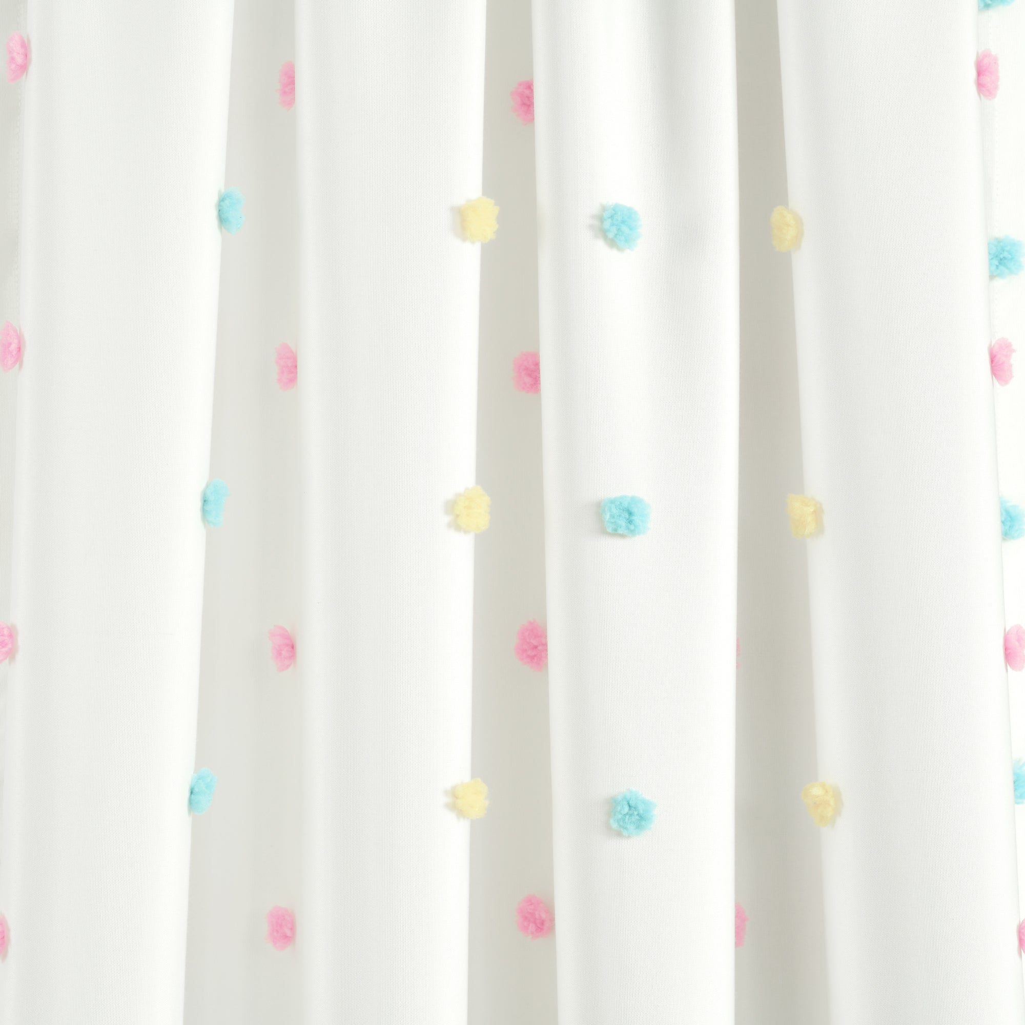 Rainbow Tufted Dot Window Curtain Panel