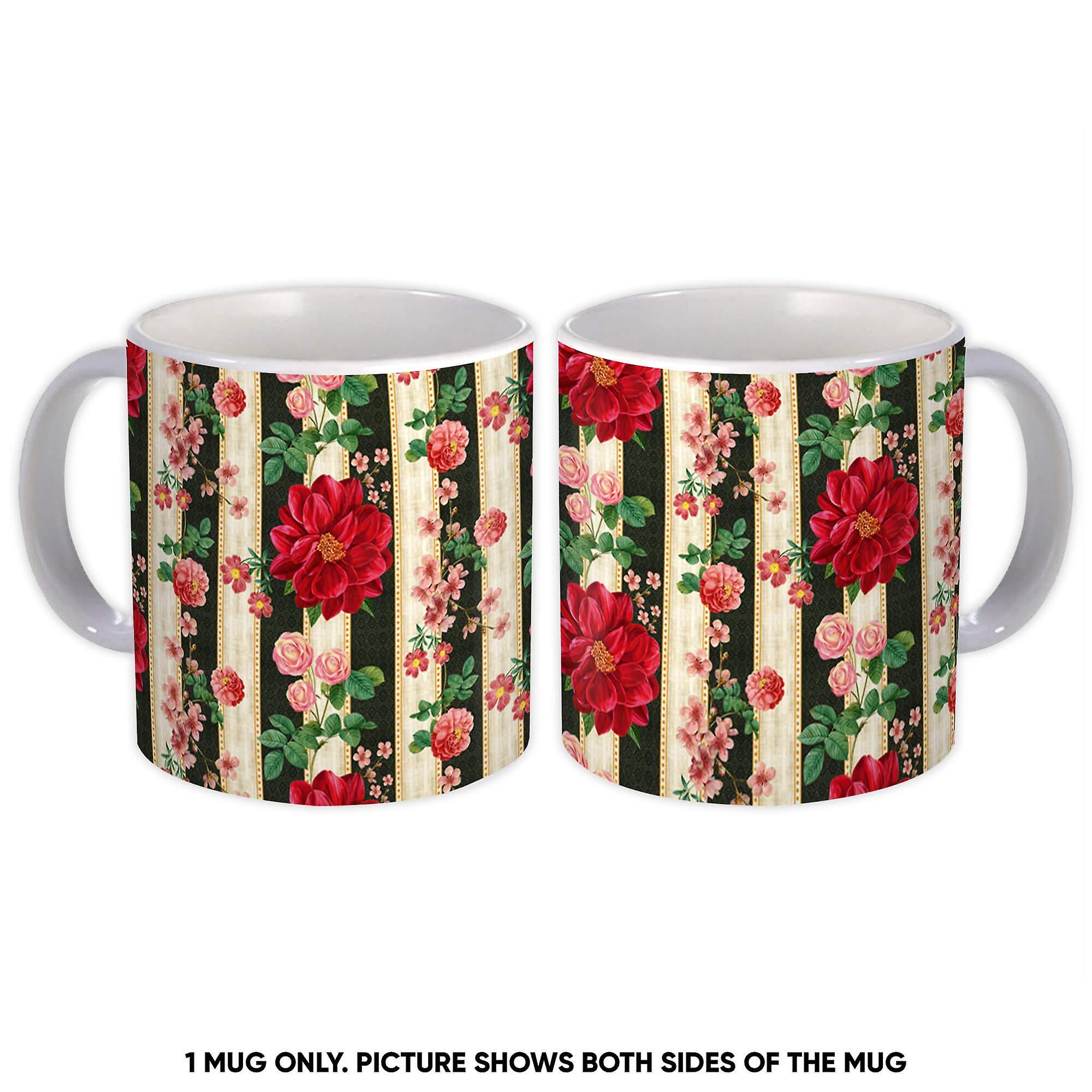 Gift Mug: Flower Fabric Decor