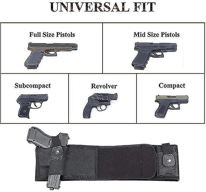 Hunting Belly Band Holster Neoprene Gun Holster Waist Concealed Carry Tactical For G1ock 19 Beretta Pistol Revolver