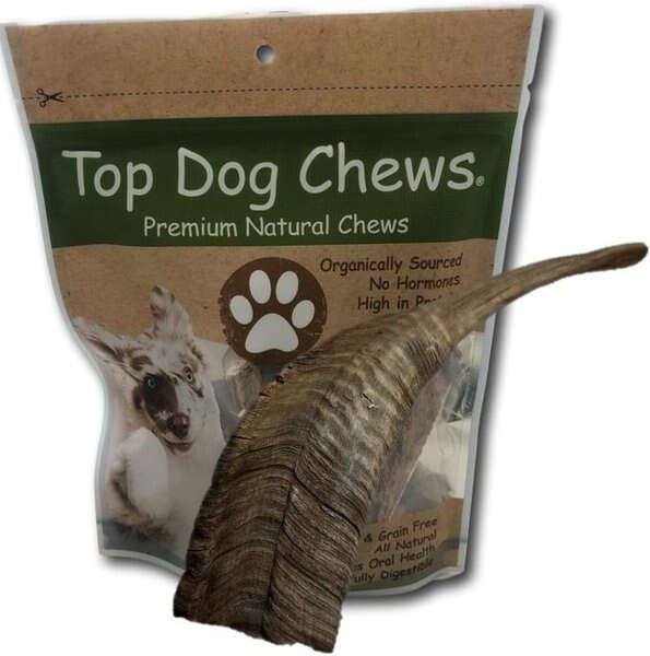 Top Dog Chews Goat Horn Dog Treats， Large