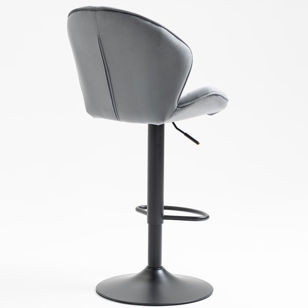 Adjustable Barstools with Back and Footrest， Counter Height Bar Chairs