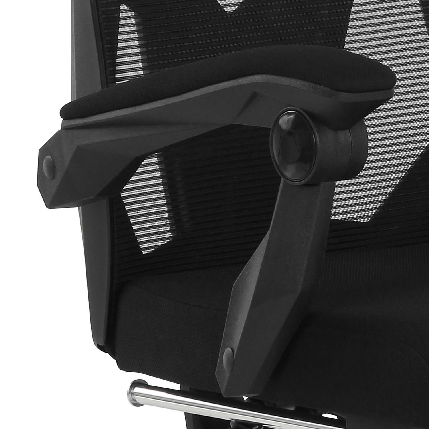 Gamer Gear Gaming Office Chair with Extendable Leg Rest Black Fabric Upholstery  Crowdfused