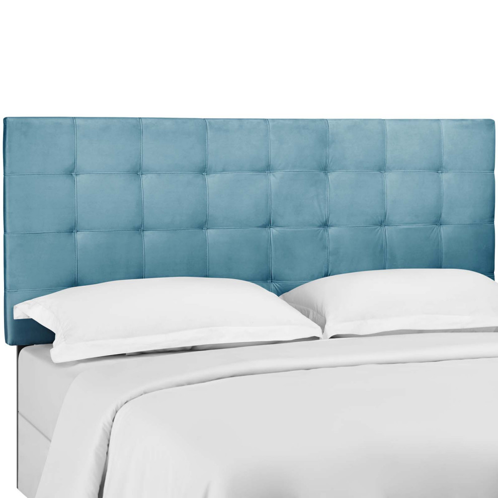 Paisley Tufted Full / Queen Upholstered Performance Velvet Headboard   Contemporary   Headboards   by Uber Bazaar  Houzz