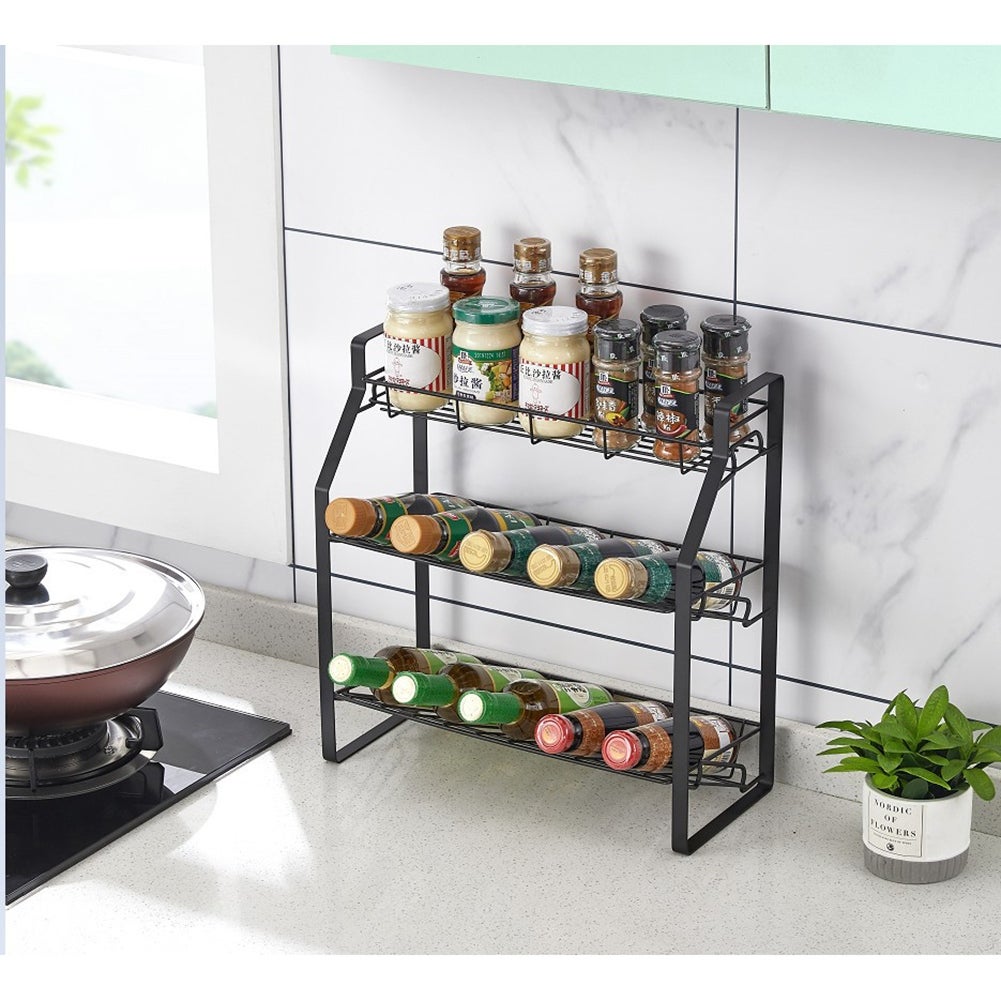 3 Tier Kitchen Storage Rack Counter Organizer Spice Rack Shelf