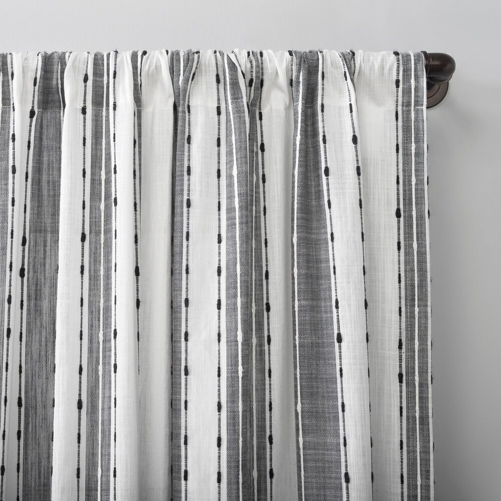 Archaeo Slub Texture Stripe Cotton Curtain  Single Panel