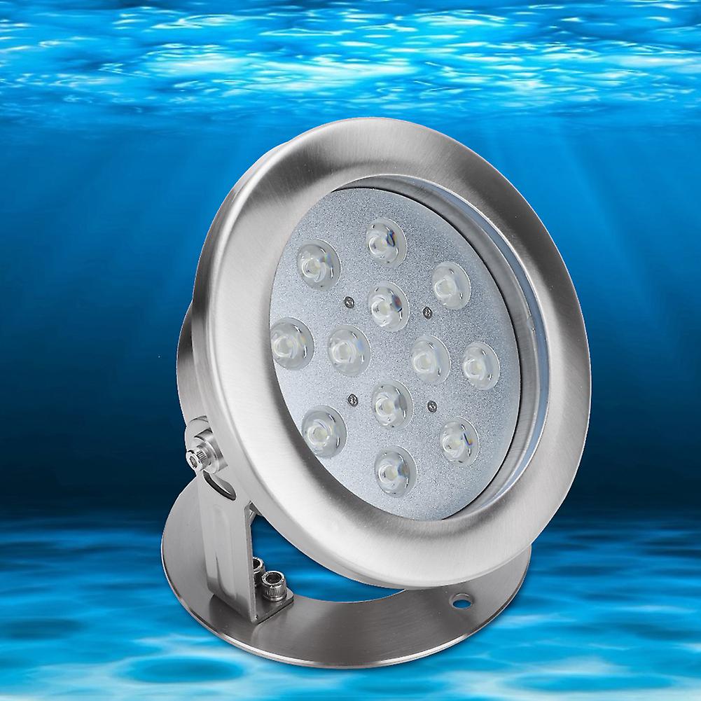 12W RGB Underwater LED Light Waterproof Fountain Lamp for Outdoor Swimming Pool (White Light)